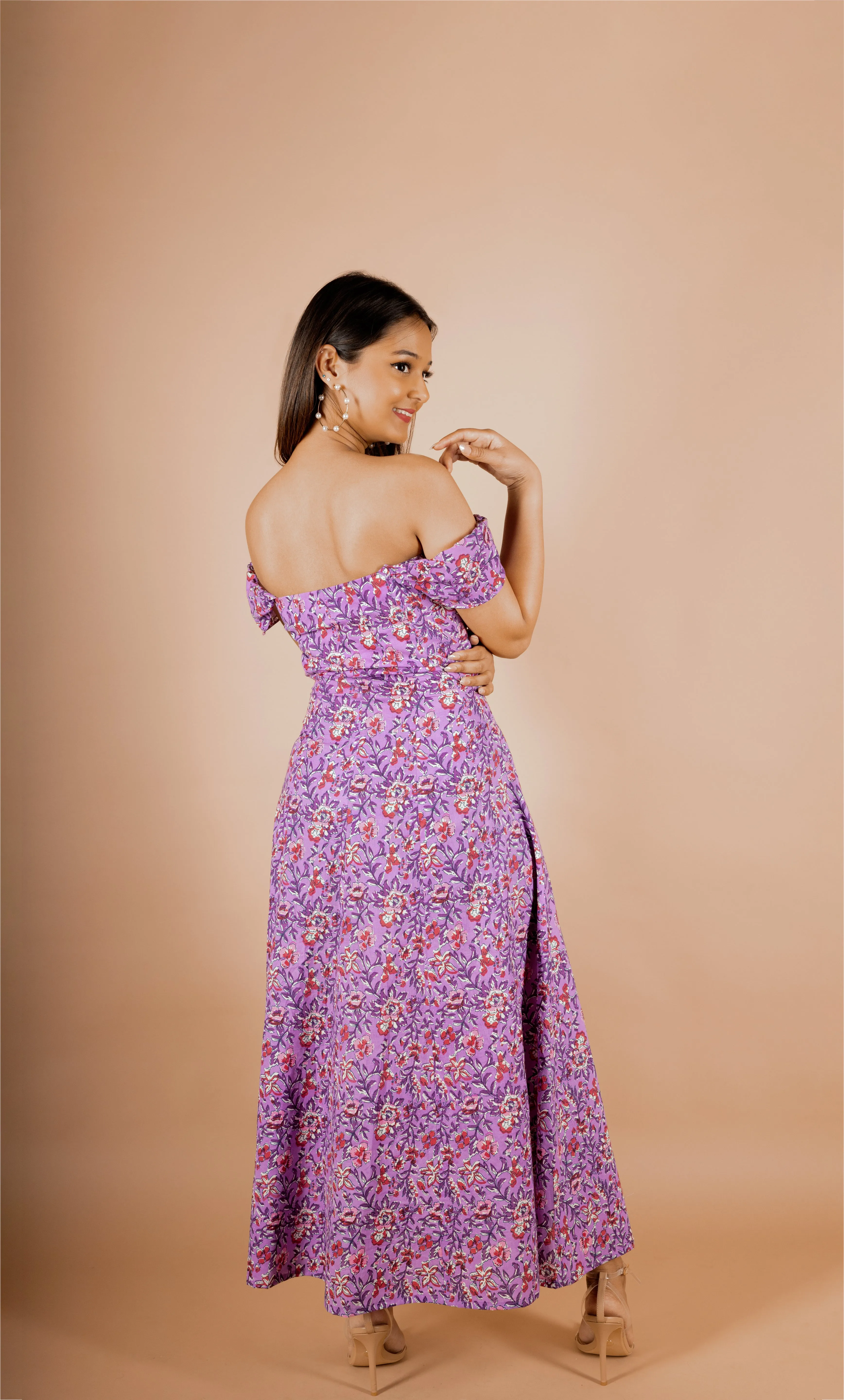 Plume Bloom Slit Floral Dress sold by Dri by Himadri product image thumbnail 5
