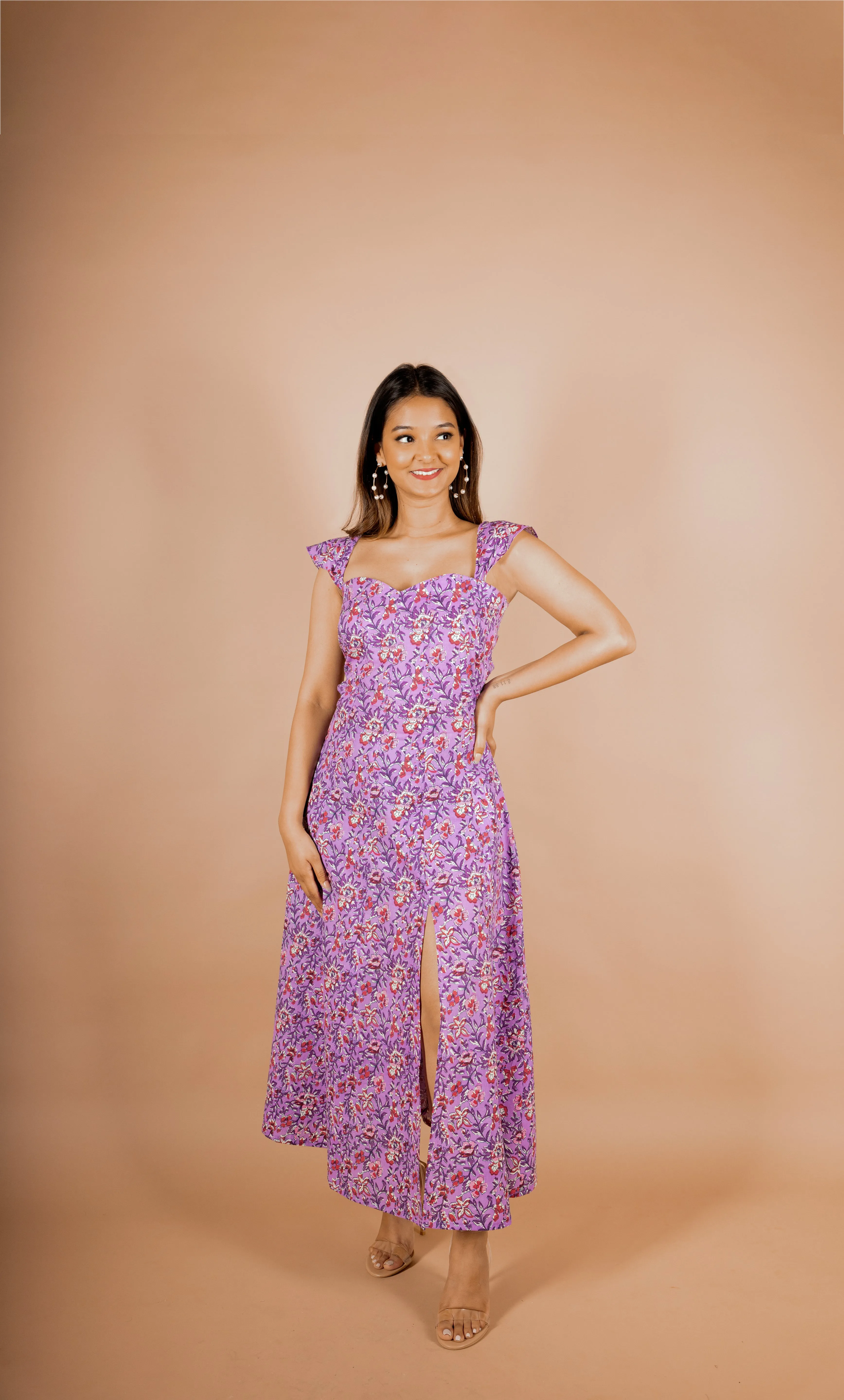 Plume Bloom Slit Floral Dress sold by Dri by Himadri product image thumbnail 2