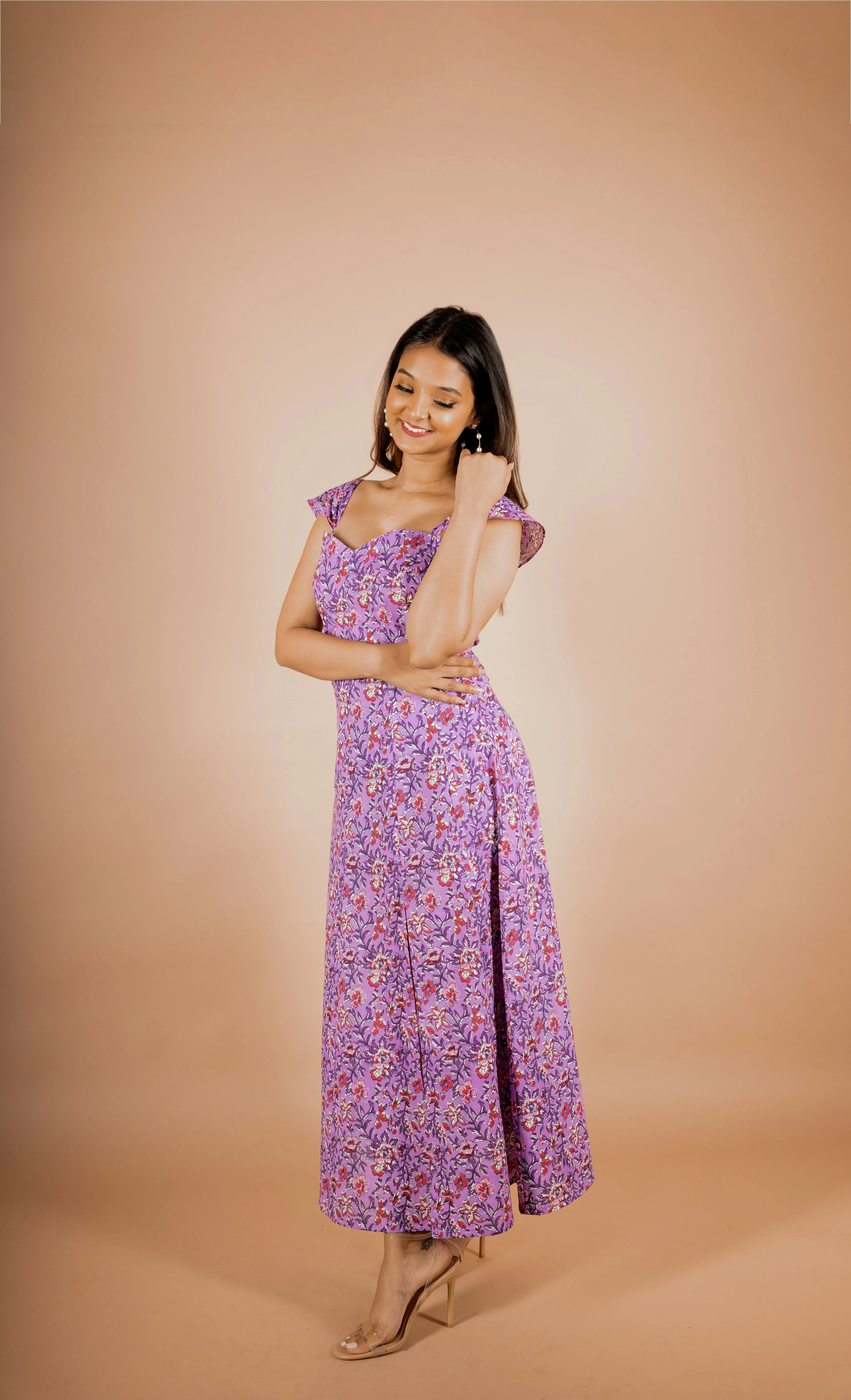 Plume Bloom Slit Floral Dress sold by Dri by Himadri product image thumbnail 3