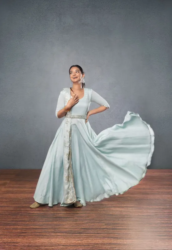 Baby Blue Suit With Belt (3-piece Set) sold by Dri by Himadri