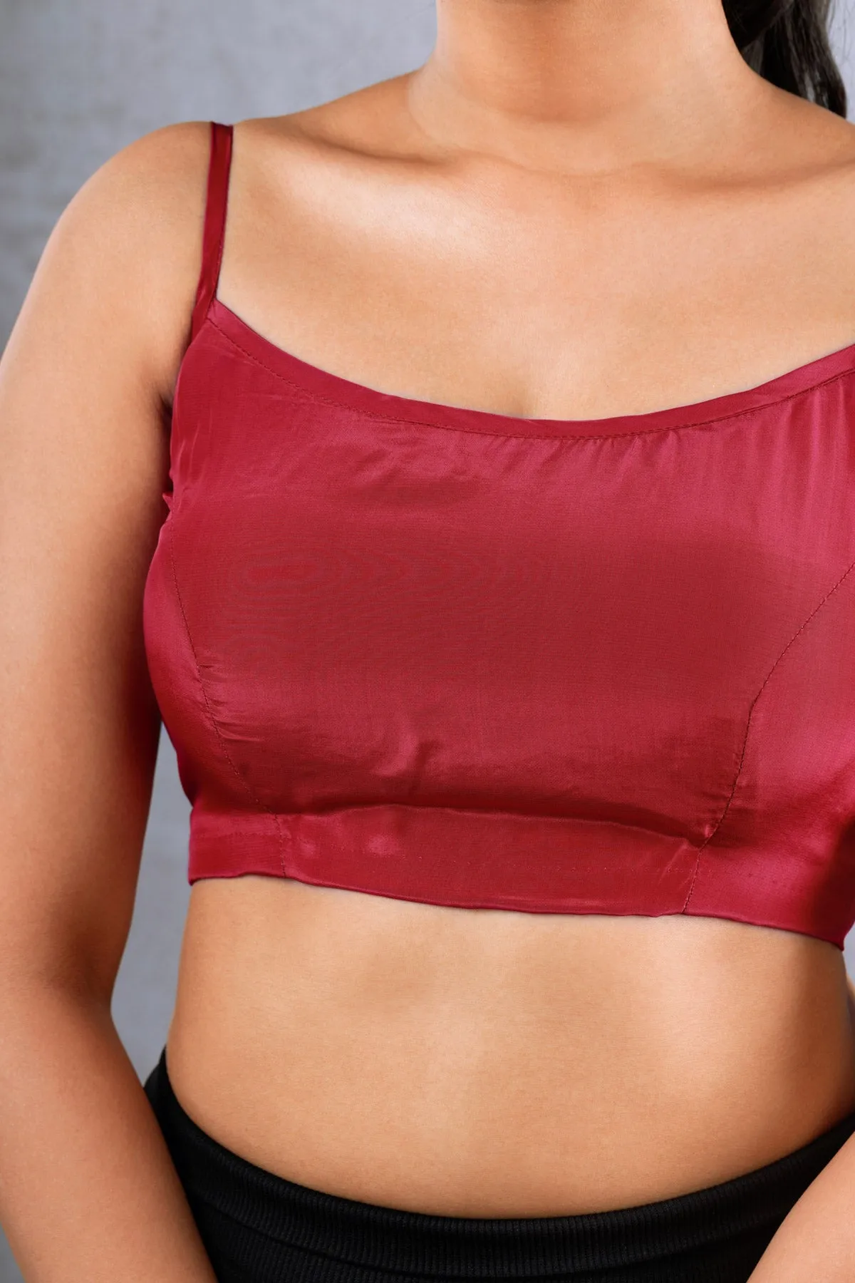 Maroon Crepe Blouse sold by Dri by Himadri product image thumbnail 2