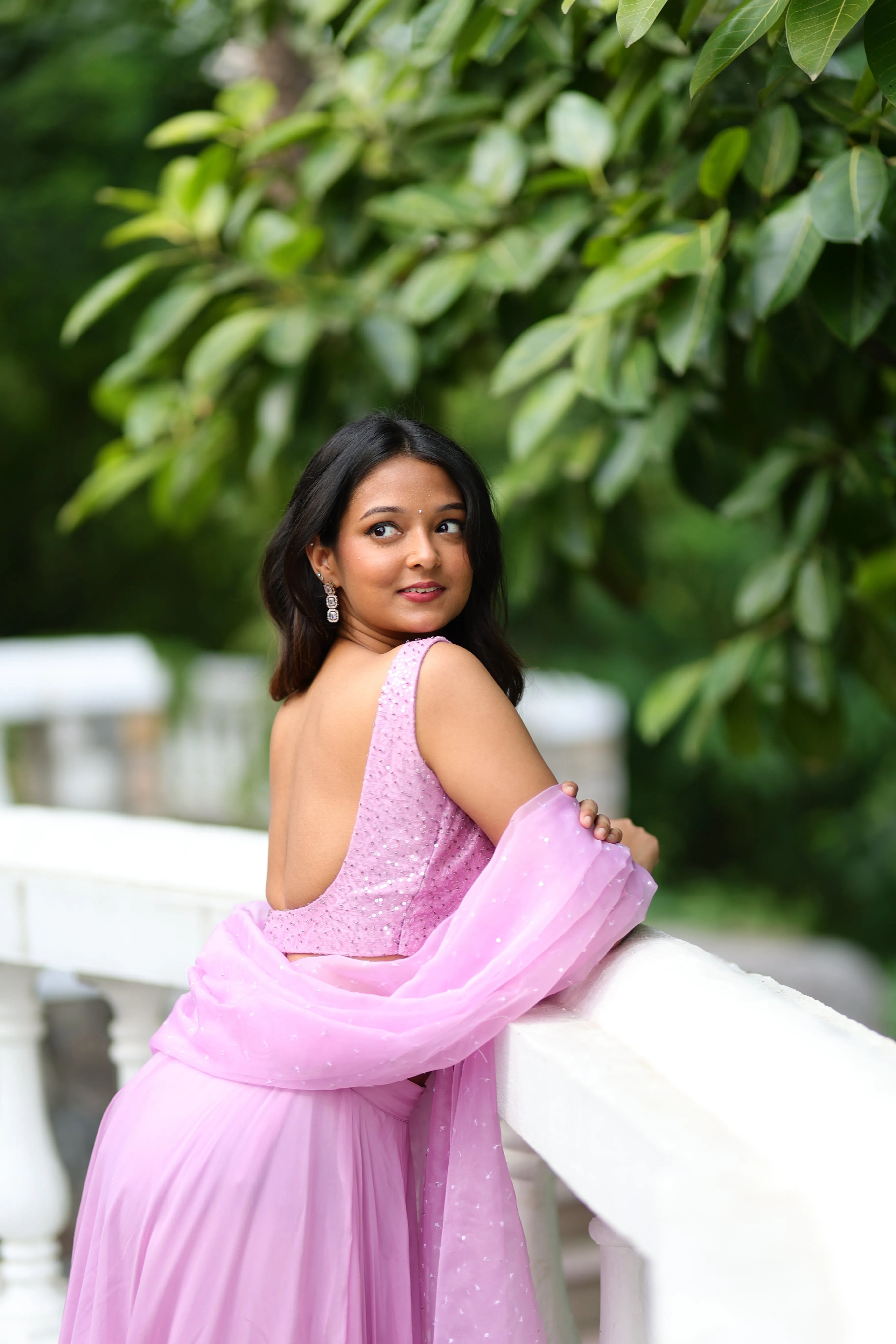 Lavender Lehenga (3-piece Set) With Customisable Blouse sold by Dri by Himadri product image thumbnail 2