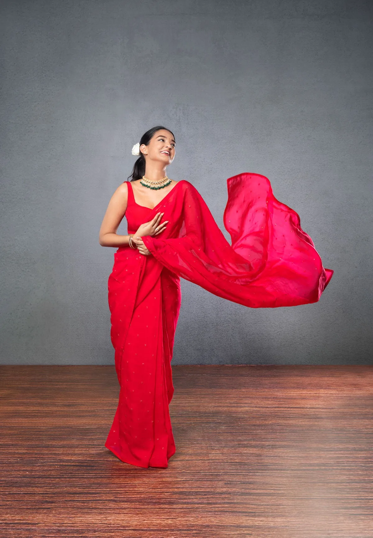 Rani Pink Saree With Blouse sold by Dri by Himadri