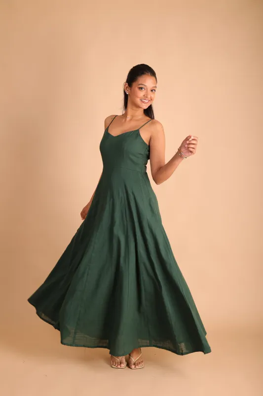 Green Maxi Dress made by Dri by Himadri