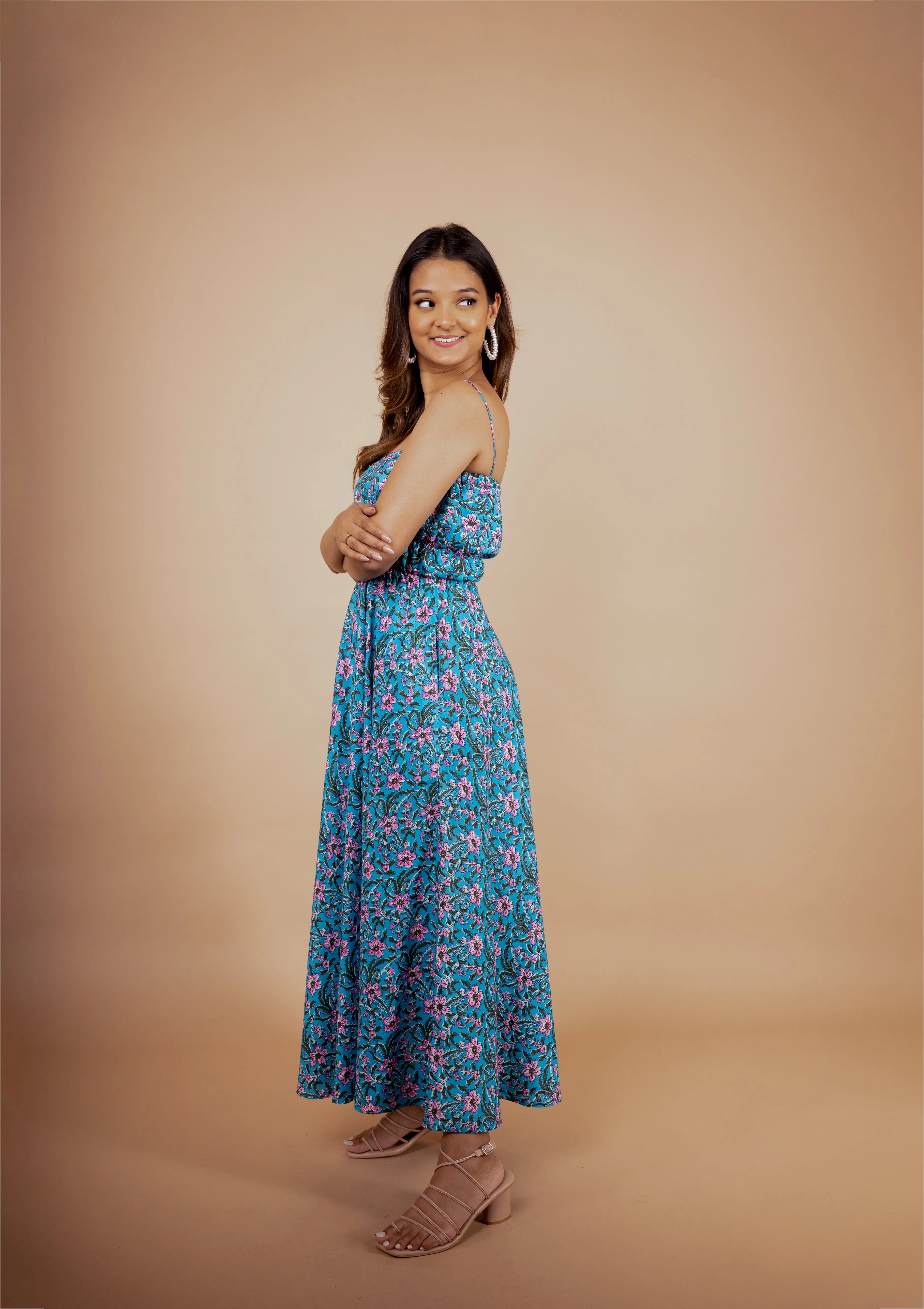 Blue Blossom Maxi Dress sold by Dri by Himadri product image thumbnail 5