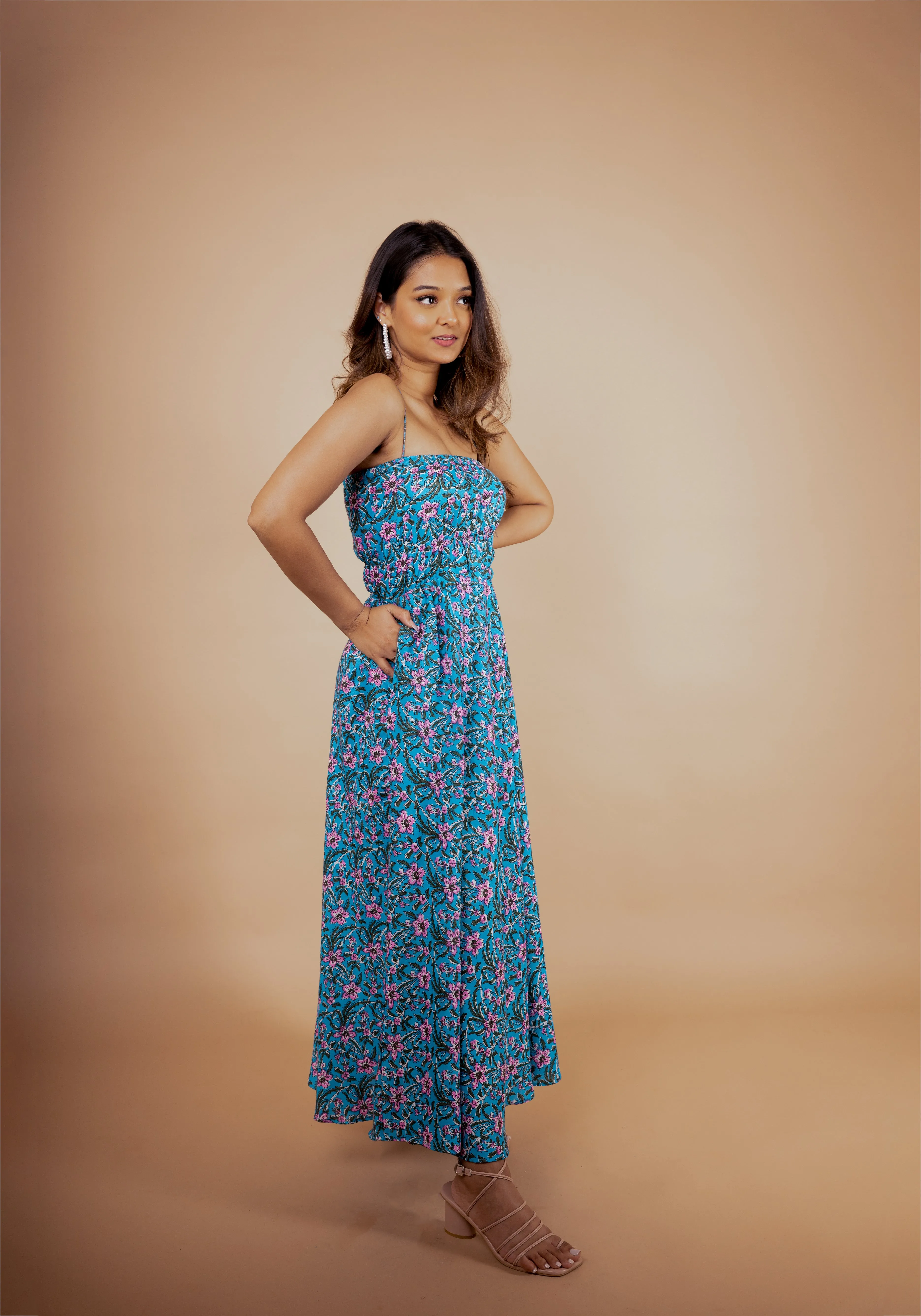 Blue Blossom Maxi Dress sold by Dri by Himadri product image thumbnail 4