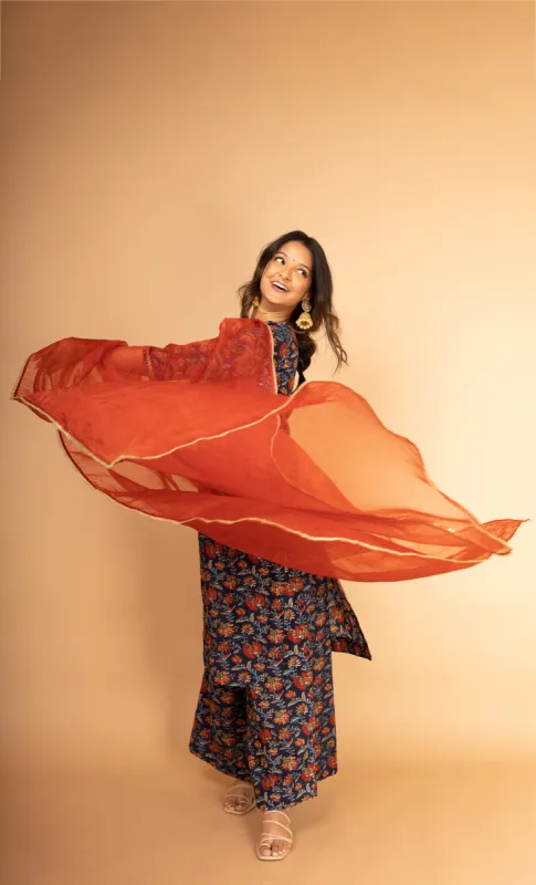 Floral Hand Embroidered Suit (3-piece set) sold by Dri by Himadri