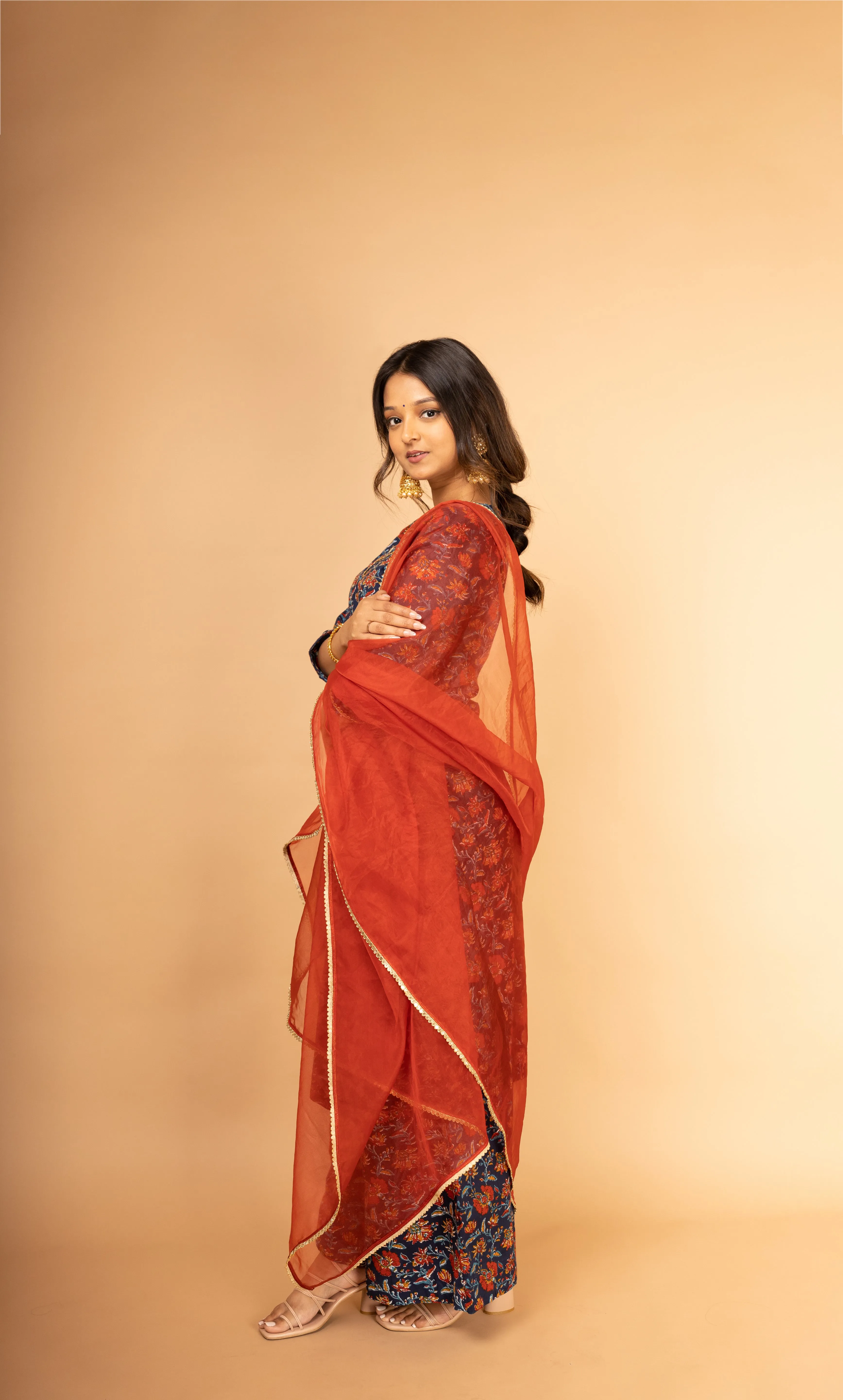 Floral Hand Embroidered Suit (3-piece set) sold by Dri by Himadri product image thumbnail 4