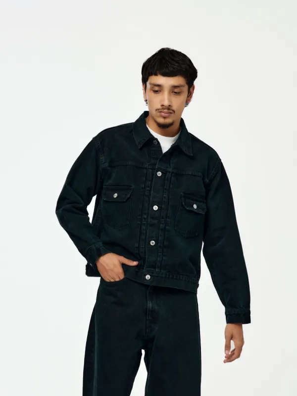2nd Type Black Denim Jacket (Black) made by A.PRESSE