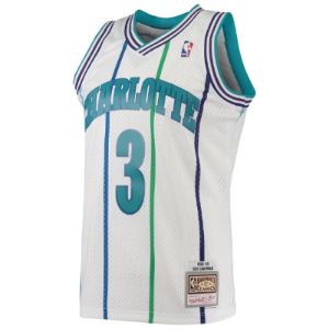 Youth Charlotte Hornets Rex Chapman Mitchell & Ness White 1988-89 Hardwood Classics Swingman Jersey sold by The Bright Side