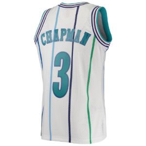 Youth Charlotte Hornets Rex Chapman Mitchell & Ness White 1988-89 Hardwood Classics Swingman Jersey sold by The Bright Side