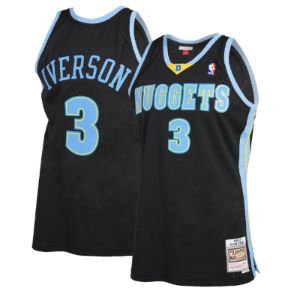 Men's Denver Nuggets Allen Iverson Mitchell & Ness Black 2006-2007 Hardwood Classics Reload 2.0 Swingman Jersey sold by The Bright Side