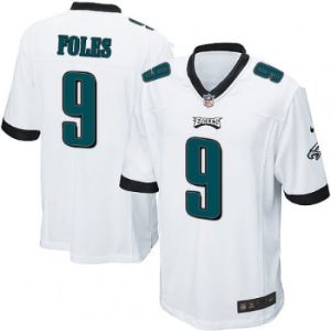 Men's Philadelphia Eagles Nick Foles Game Jersey White sold by The Bright Side