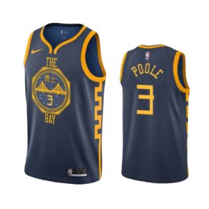 Men's Golden State Warriors Jordan Poole City Edition Jersey - Navy sold by The Bright Side