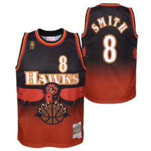 Youth Atlanta Hawks Steve Smith Mitchell & Ness Black 1996-97 Hardwood Classics Swingman Jersey sold by The Bright Side