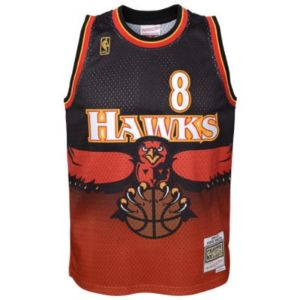 Youth Atlanta Hawks Steve Smith Mitchell & Ness Black 1996-97 Hardwood Classics Swingman Jersey sold by The Bright Side
