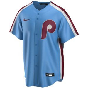 Men's Philadelphia Phillies Mike Schmidt Road Cooperstown Collection Player Jersey - Light Blue sold by The Bright Side