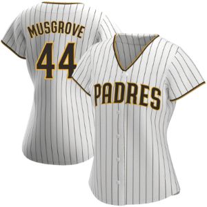 Women's San Diego Padres Joe Musgrove Cool Base Replica Home Jersey - White sold by The Bright Side