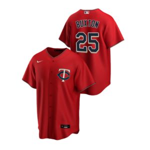 Mens Minnesota Twins Byron Buxton Cool Base Replica Jersey Red sold by The Bright Side