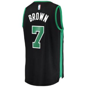 Boston Celtics Jaylen Brown Fanatics Branded Replica Fast Break Statement Jersey Mens - Black | Ireland S3586V9 sold by The Bright Side