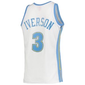 Men's Mitchell & Ness Allen Iverson White Denver Nuggets 2006-07 Hardwood Classics Swingman Jersey sold by The Bright Side