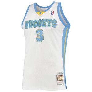Men's Mitchell & Ness Allen Iverson White Denver Nuggets 2006-07 Hardwood Classics Swingman Jersey sold by The Bright Side