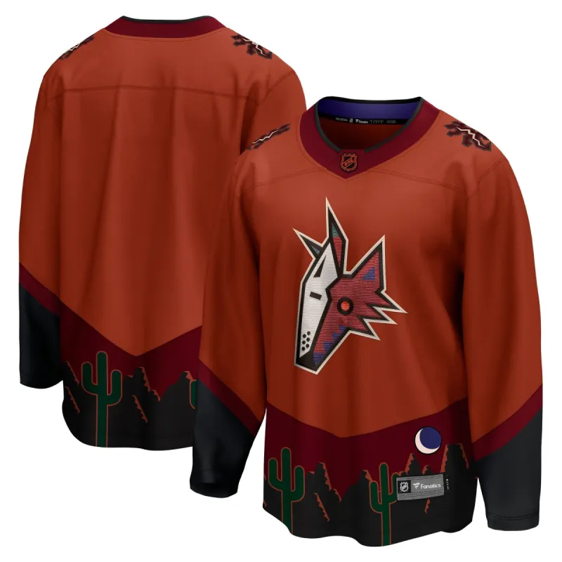 Arizona Coyotes Fanatics Branded Special Edition 2.0 Breakaway Blank Jersey - Burnt Orange sold by The Bright Side