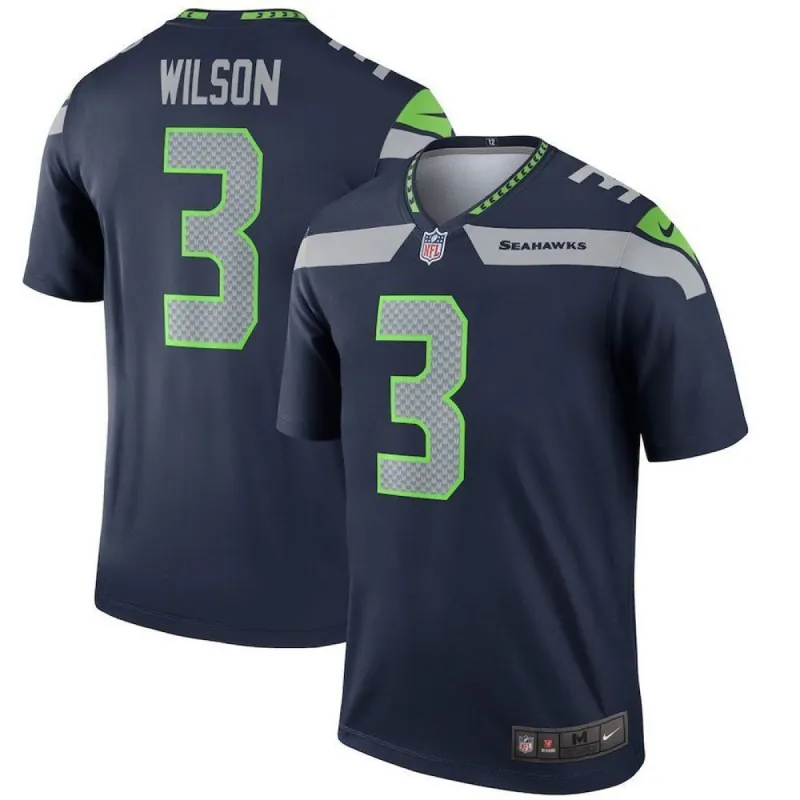 Youth Seattle Seahawks Russell Wilson Legend Jersey - Navy sold by The Bright Side