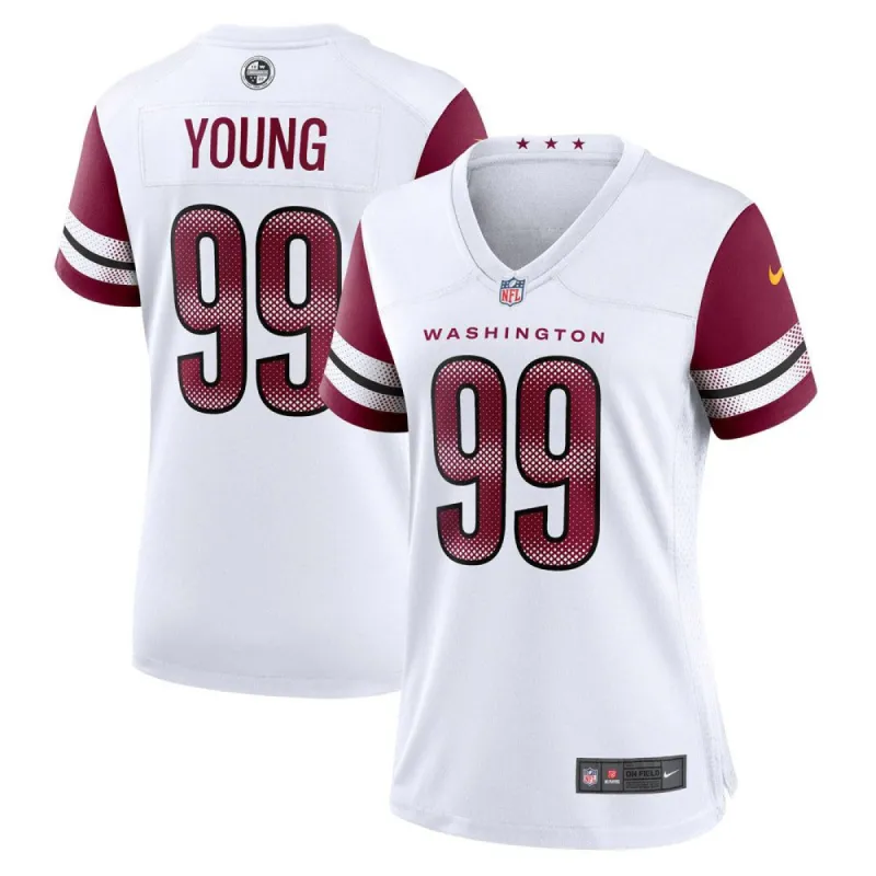 Women's Washington Commanders Chase Young Game Jersey- White sold by The Bright Side