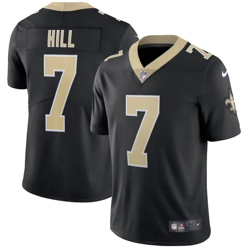 Men's New Orleans Saints Taysom Hill Vapor Jersey - Black sold by The Bright Side