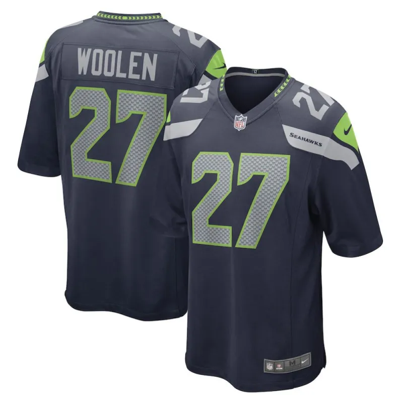 Men's Seattle Seahawks Tariq Woolen Game Jersey - Navy sold by The Bright Side