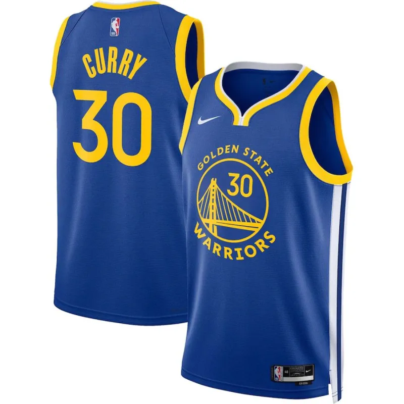 Men's Golden State Warriors Stephen Curry Jersey Icon Edition Royal Blue sold by The Bright Side