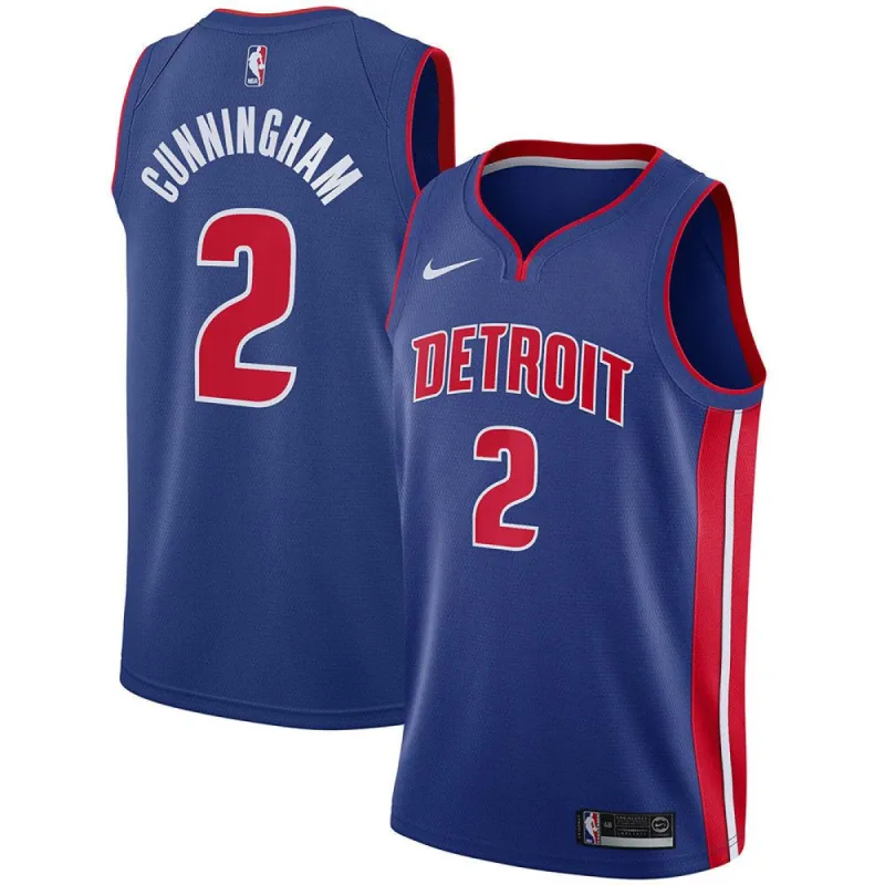 Men's Detroit Pistons Cade Cunningham Icon Edition Jersey - Blue sold by The Bright Side