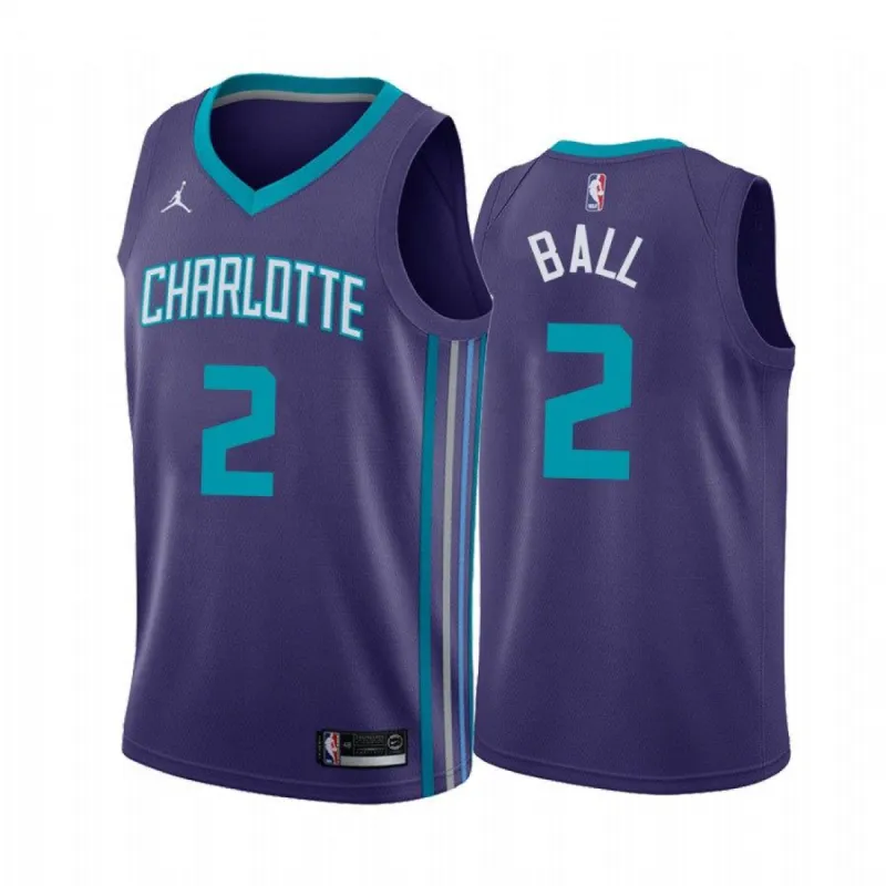 Men's Charlotte Hornets LaMelo Ball Statement Jersey Purple sold by The Bright Side