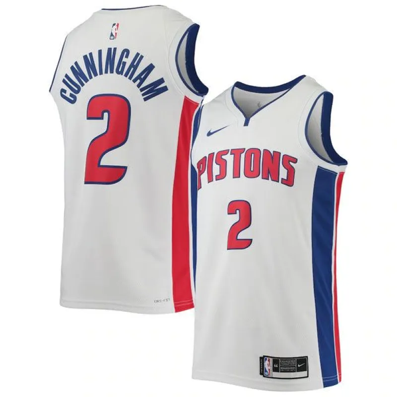 Men's Detroit Pistons Cade Cunningham Association Jersey - White sold by The Bright Side