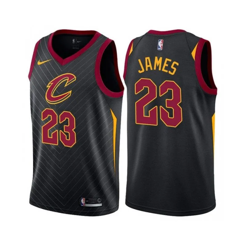 Men's Cleveland Cavaliers LeBron James Statement Edition Jersey - Black sold by The Bright Side