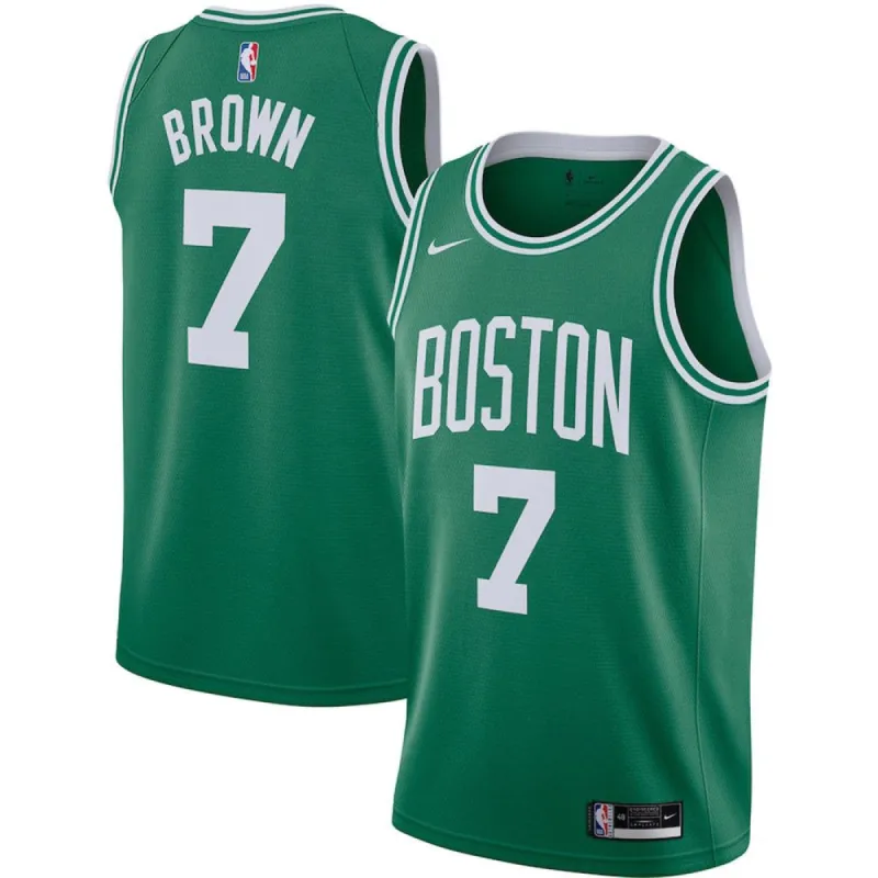 Men's Boston Celtics Jaylen Brown Icon Edition Jersey - Green sold by The Bright Side
