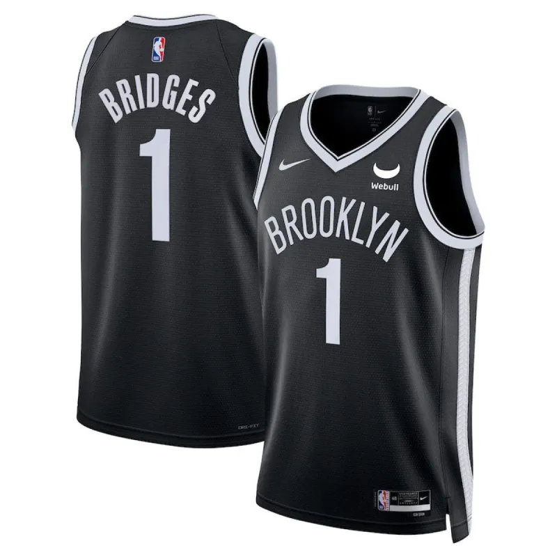 Men's Brooklyn Nets Mikal Bridges Icon Edition Jersey - Black sold by The Bright Side