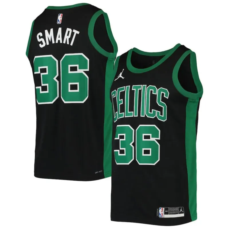 Men's Boston Celtics Marcus Smart Statement Jersey Black sold by The Bright Side