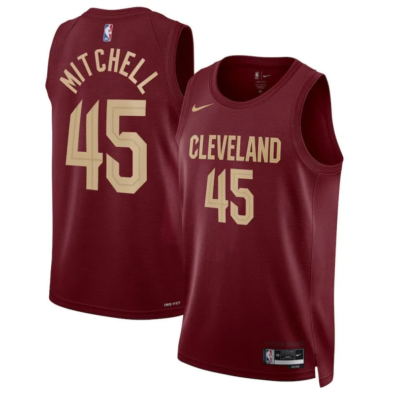 Men's Cleveland Cavaliers Donovan Mitchell Icon Edition Jersey - Burgundy sold by The Bright Side
