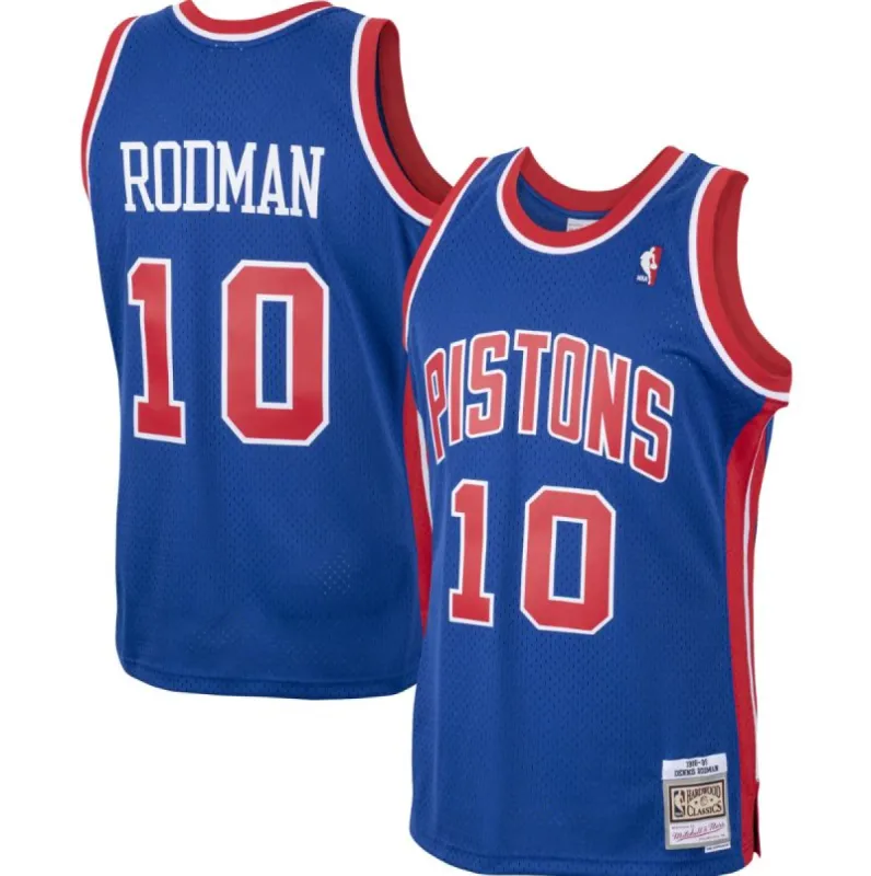 Men's Detroit Pistons Dennis Rodman 1988-89 Mitchell & Ness NBA Men's Hardwood Classic Swingman Jersey sold by The Bright Side
