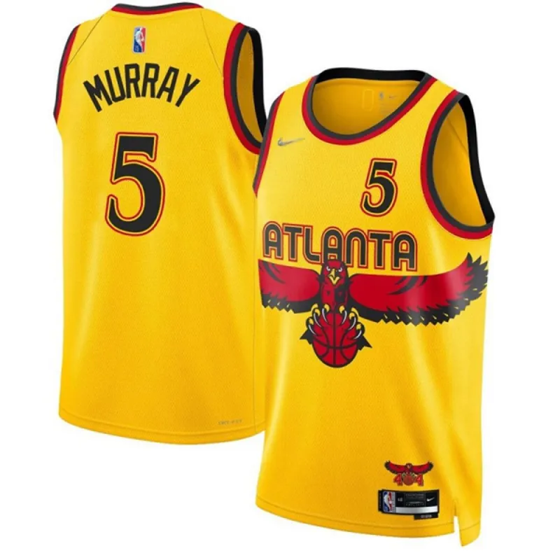 Men's Atlanta Hawks Dejounte Murray City Edition Jersey - Yellow sold by The Bright Side