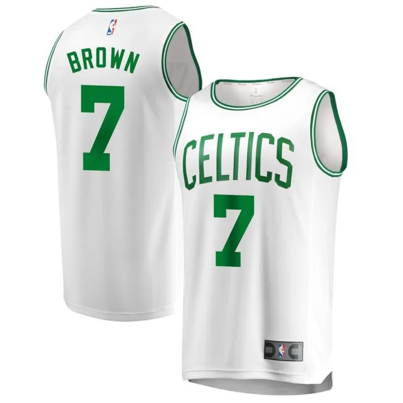 Boston Celtics Jaylen Brown Fanatics Branded Replica Fast Break Association Jersey Mens - White | Ireland C8783Q9 sold by The Bright Side