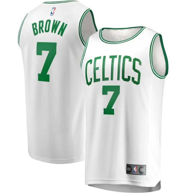 Boston Celtics Jaylen Brown Fanatics Branded Replica 2020-21 Fast Break Association Jersey Mens - White | Ireland T8239A9 sold by The Bright Side