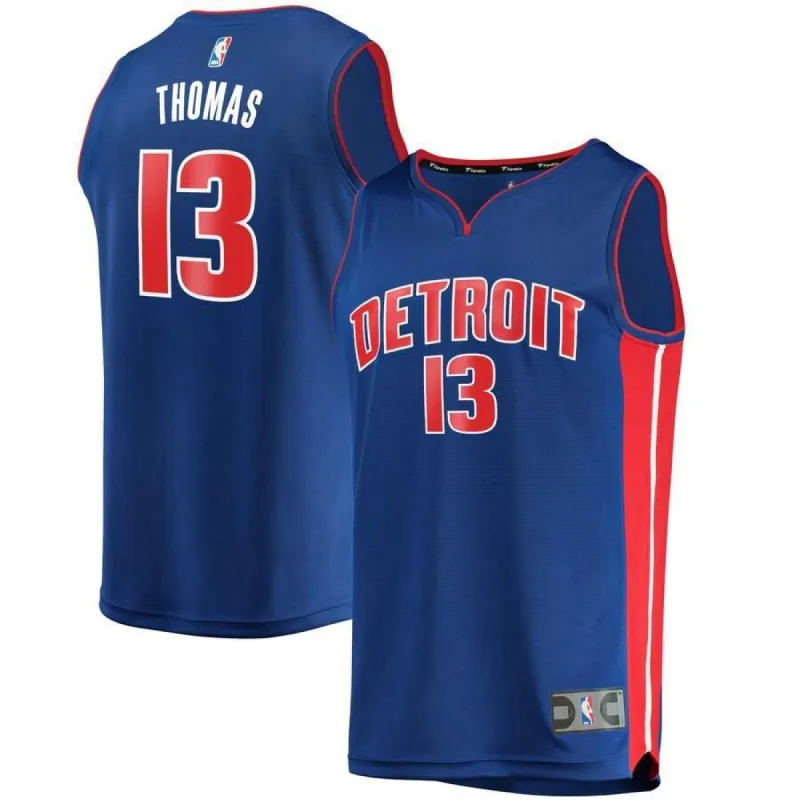 Detroit Pistons Khyri Thomas Fanatics Branded Replica Fast Break Icon Jersey Mens - Blue | Ireland T5824T8 sold by The Bright Side
