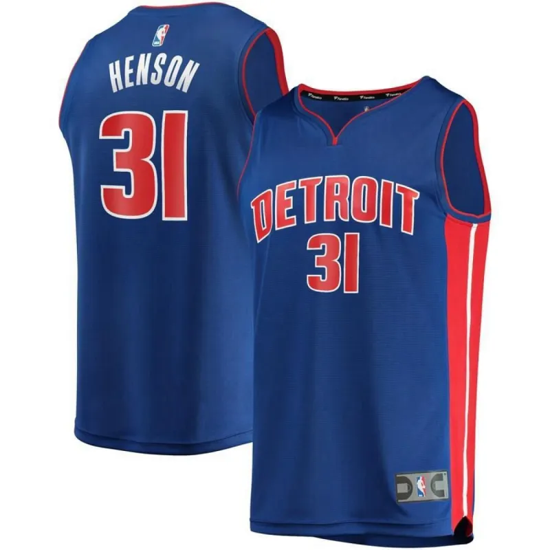 Detroit Pistons John Henson Fanatics Branded Road Fast Break Player Jersey Mens - Blue | Ireland N6807J7 sold by The Bright Side