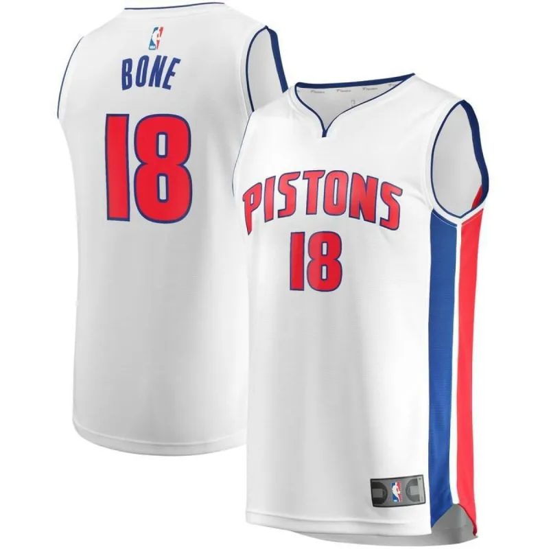 Detroit Pistons Jordan Bone Fanatics Branded Replica Fast Break Player Team Association Jersey Mens - White | Ireland E1552H2 sold by The Bright Side