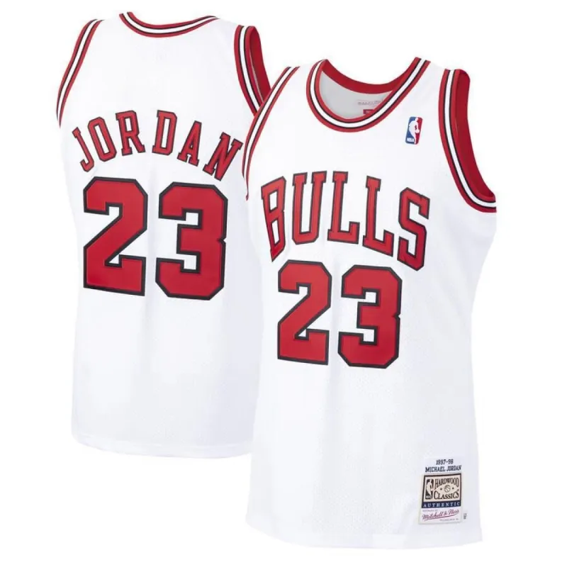 Chicago Bulls Michael Jordan Mitchell and Ness Authentic 1997-98 Hardwood Classics Player Jersey Mens - White | Ireland Z7283Z0 sold by The Bright Side