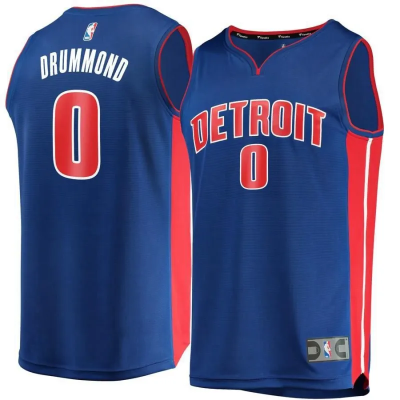 Detroit Pistons Andre Drummond Fanatics Branded Replica Fast Break Icon Jersey Mens - Blue | Ireland A3699A5 sold by The Bright Side