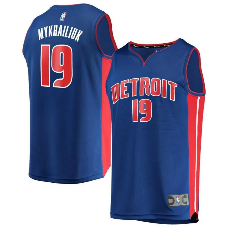Detroit Pistons Svi Mykhailiuk Fanatics Branded Replica Fast Break Icon Jersey Mens - Blue | Ireland A9083W3 sold by The Bright Side